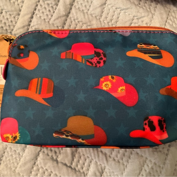 Colorful Hat Print Tote and Pouch Set - Picture 2 of 8